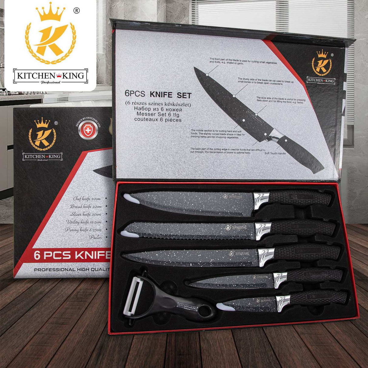 Kitchen King Premium Köksknivset 6-Pack