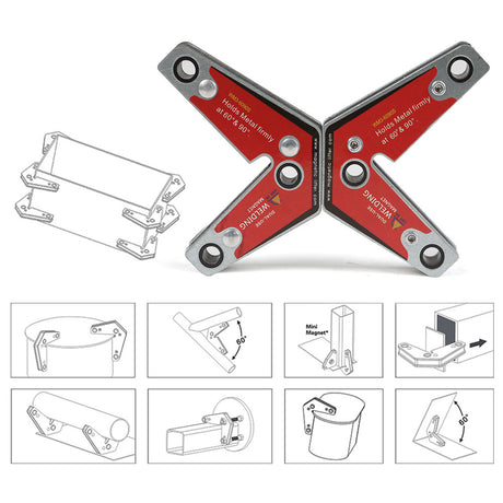 Svetsmagnet WM3-6090S 2PACK – 17 kg dragkraft - Vinkelmagnet