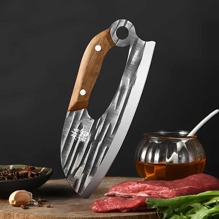 Japansk Kökshacka 3Cr13 rostfritt stål med trähandtag