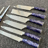 Knivset 10-delars – Lila Marmorfinish