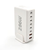 Laddstation GaN 286W – 8 portar (USB-C & USB-A) – Snabbladdning för mobil & laptop