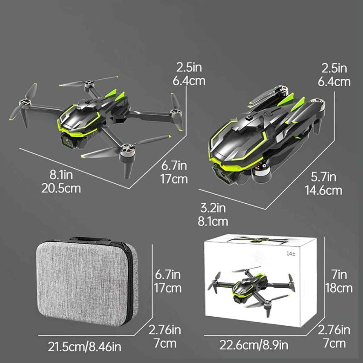 Drönare AirTech - Dual Camera + GPS + Optical Flow - 2x Batteri
