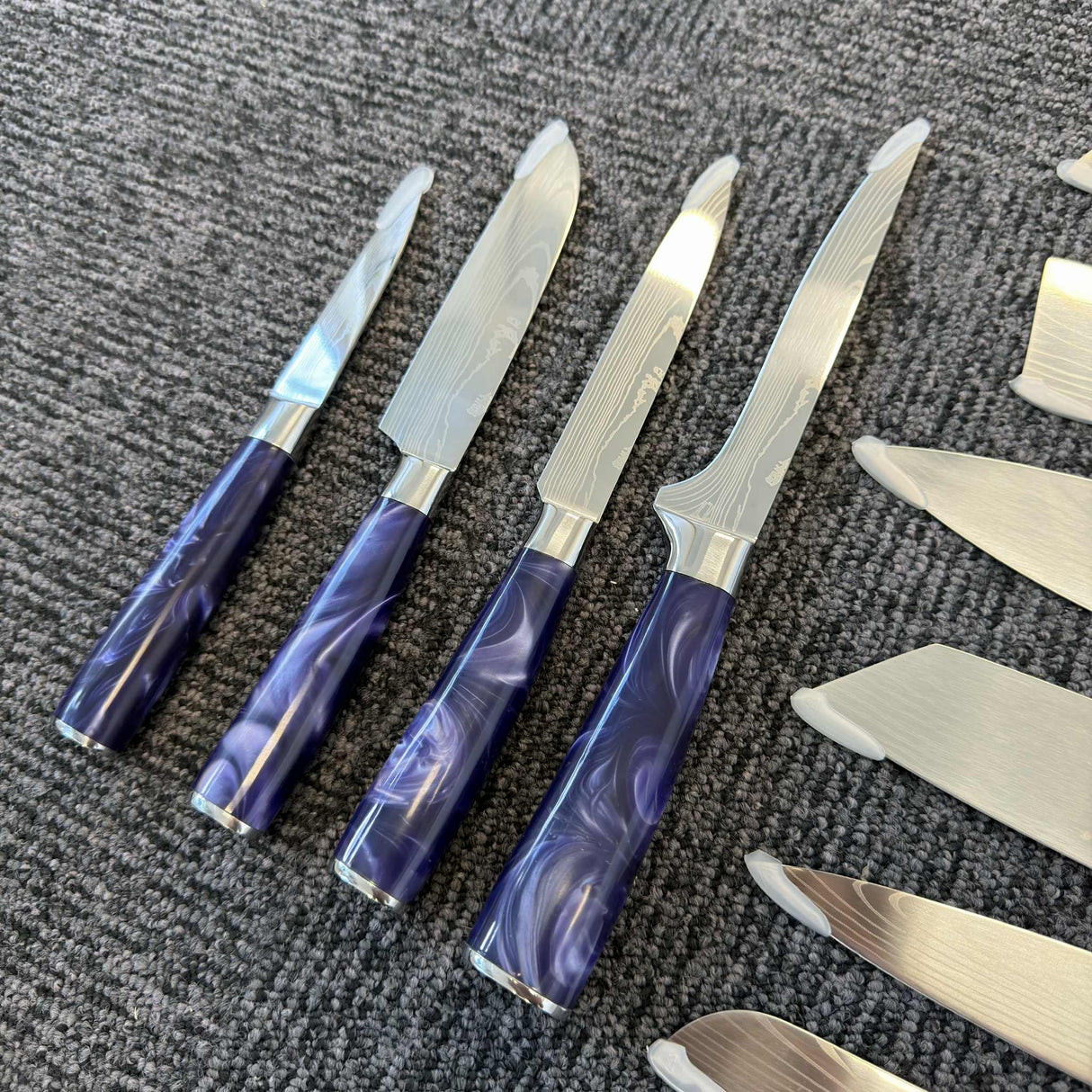 Knivset 10-delars – Lila Marmorfinish