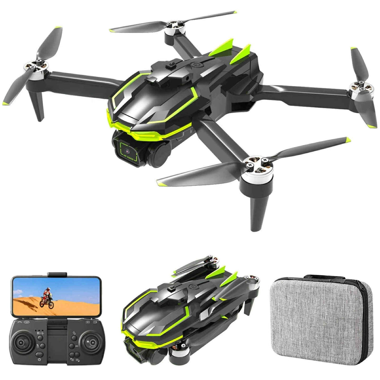 Drönare AirTech - Dual Camera + GPS + Optical Flow - 2x Batteri