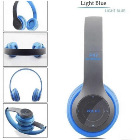P47 Wireless Headset Blå
