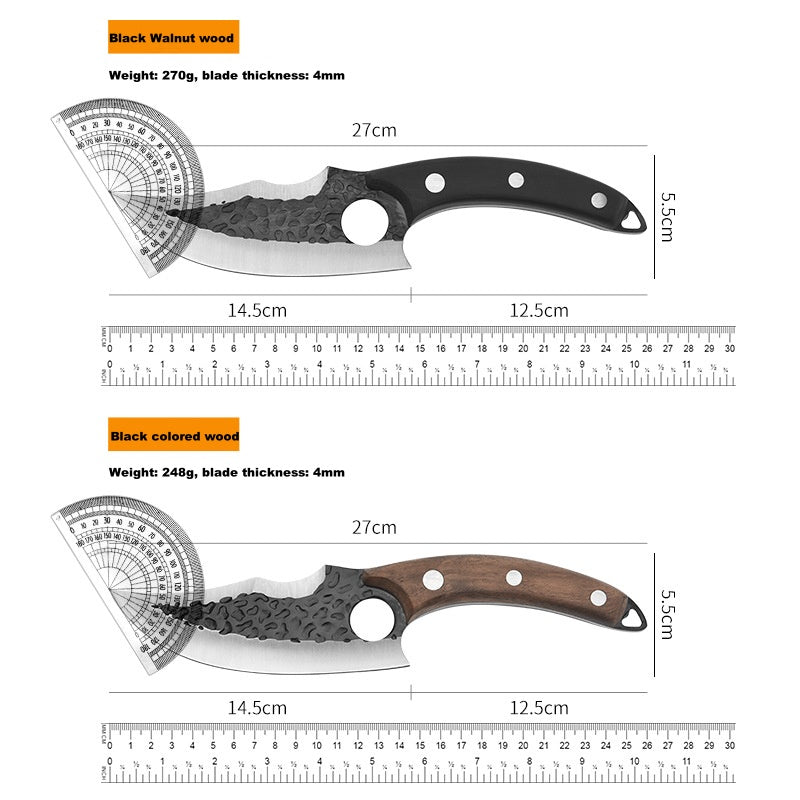 Ergonomisk Japansk Styckkniv – Valnötsträhandtag