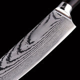 Japansk Kockkniv 7Cr17 – Damaskusmönster