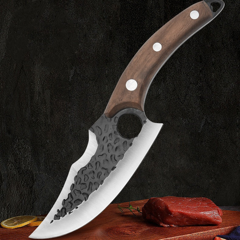Ergonomisk Japansk Styckkniv – Valnötsträhandtag