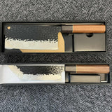 Knivset Japansk Stil – 2 knivar Hamrad Bladyta
