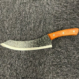 Styckningskniv Kurvad - 30Cr13 stål, Trähandtag