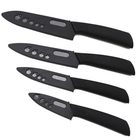 Exklusivt Keramiskt Knivset - 4 Knivar & Skalare