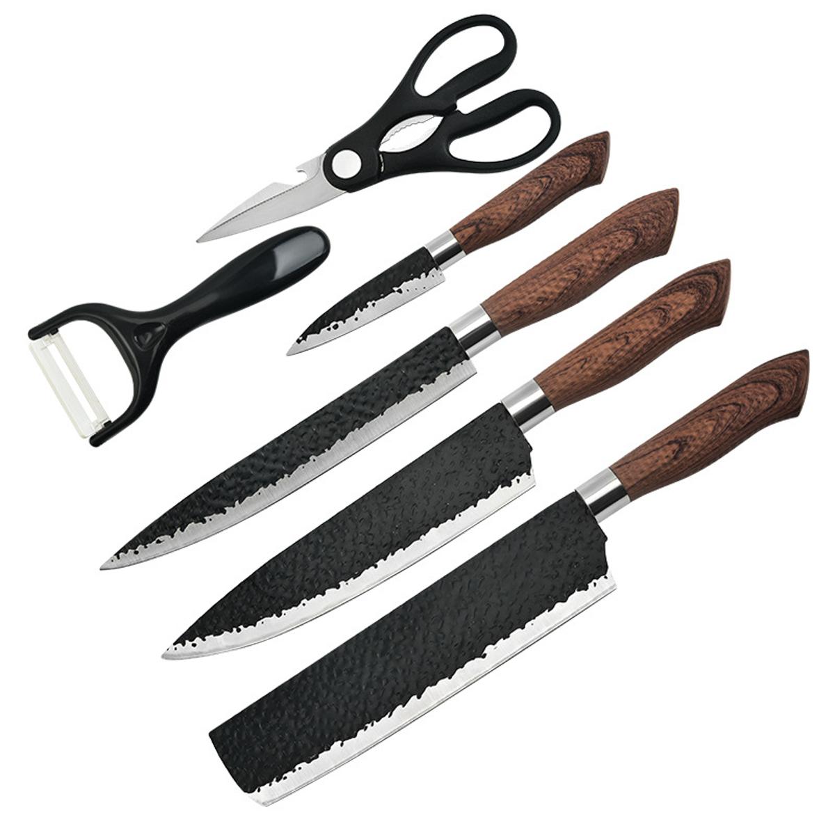 Premium Knivset för Kött och Grönsaker - 6 Pack