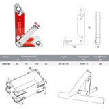 Svetsmagnet WM7-M 2PACK - Vinkelmagnet – 35 kg dragkraft